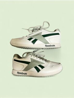 Reebok Men’s White & Dark Green Retro Runner Sneakers